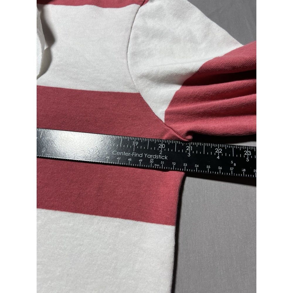 Polo Ralph Lauren Men's Striped Jersey Hooded Rugby Shirt Hoodie Red Size S - Picture 8 of 11